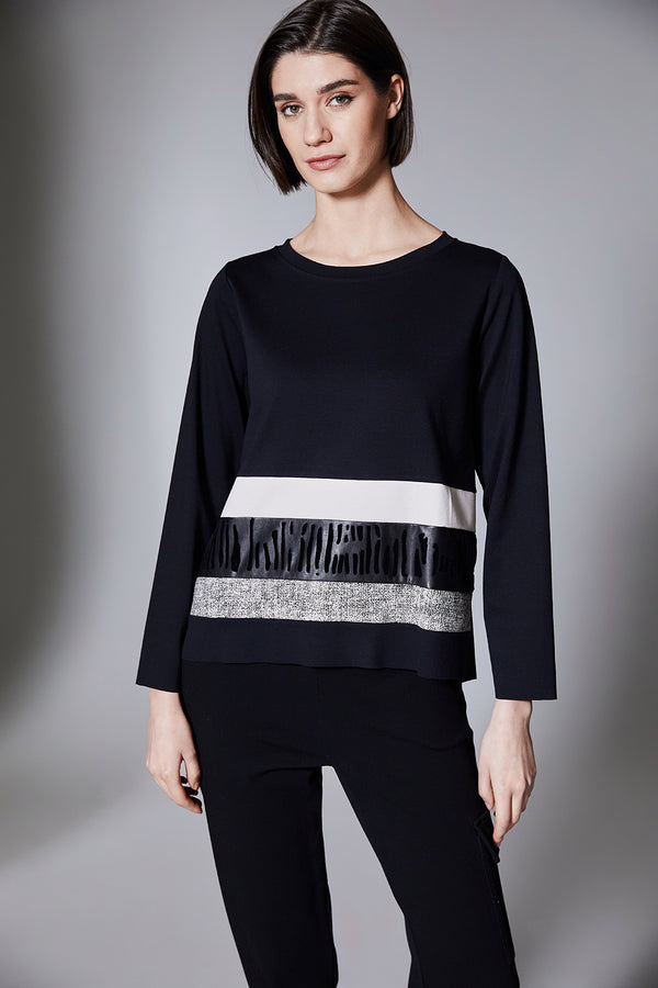 Peruzzi Multi Stripe Top W25171 – Ladies Fashion Striped Top